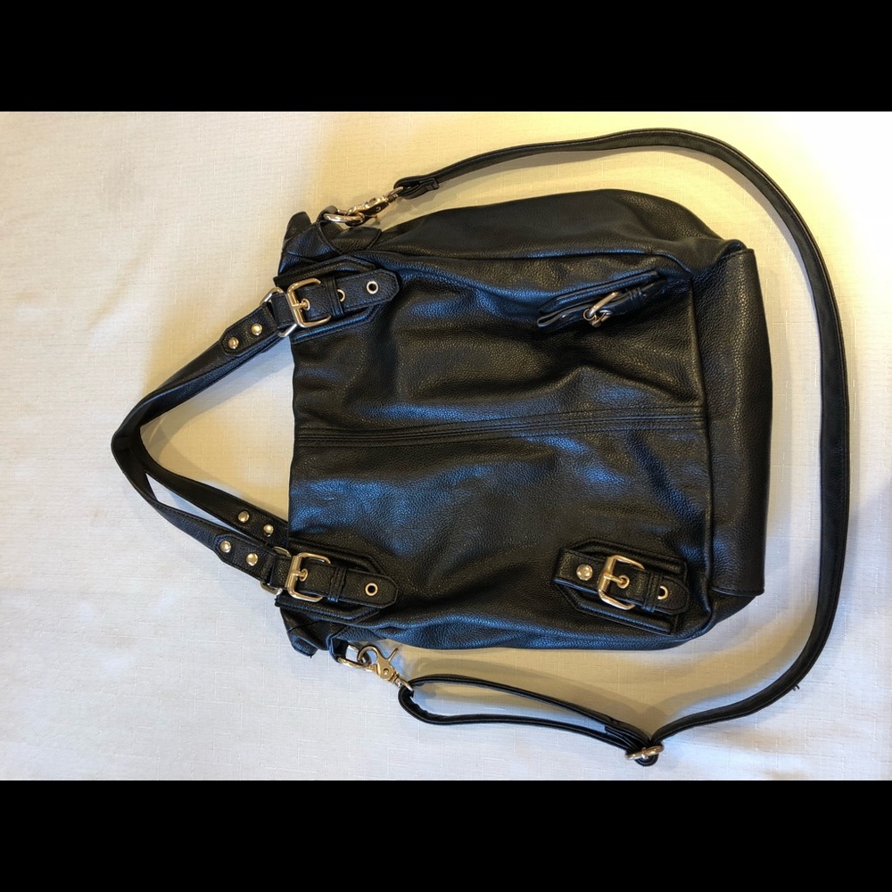 Black leather purse